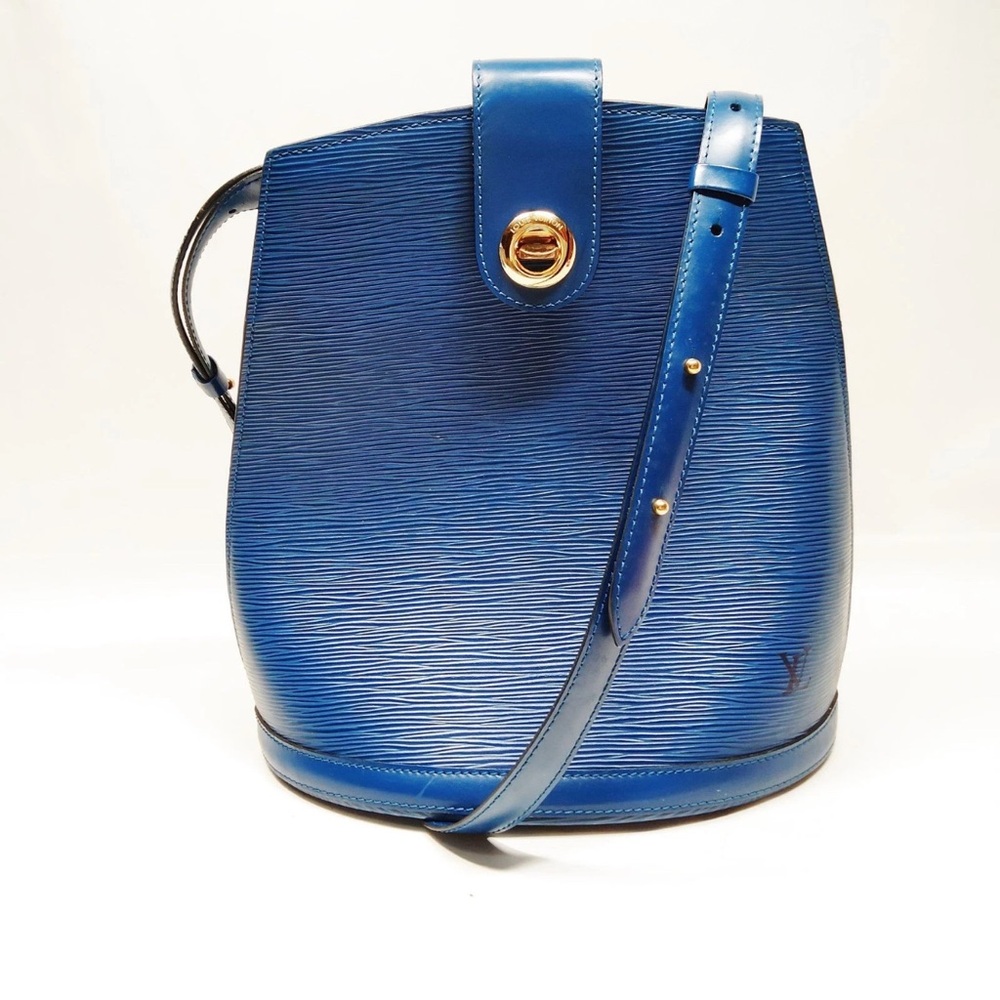 Louis Vuitton Cluny Epi Blue Shoulder Bag